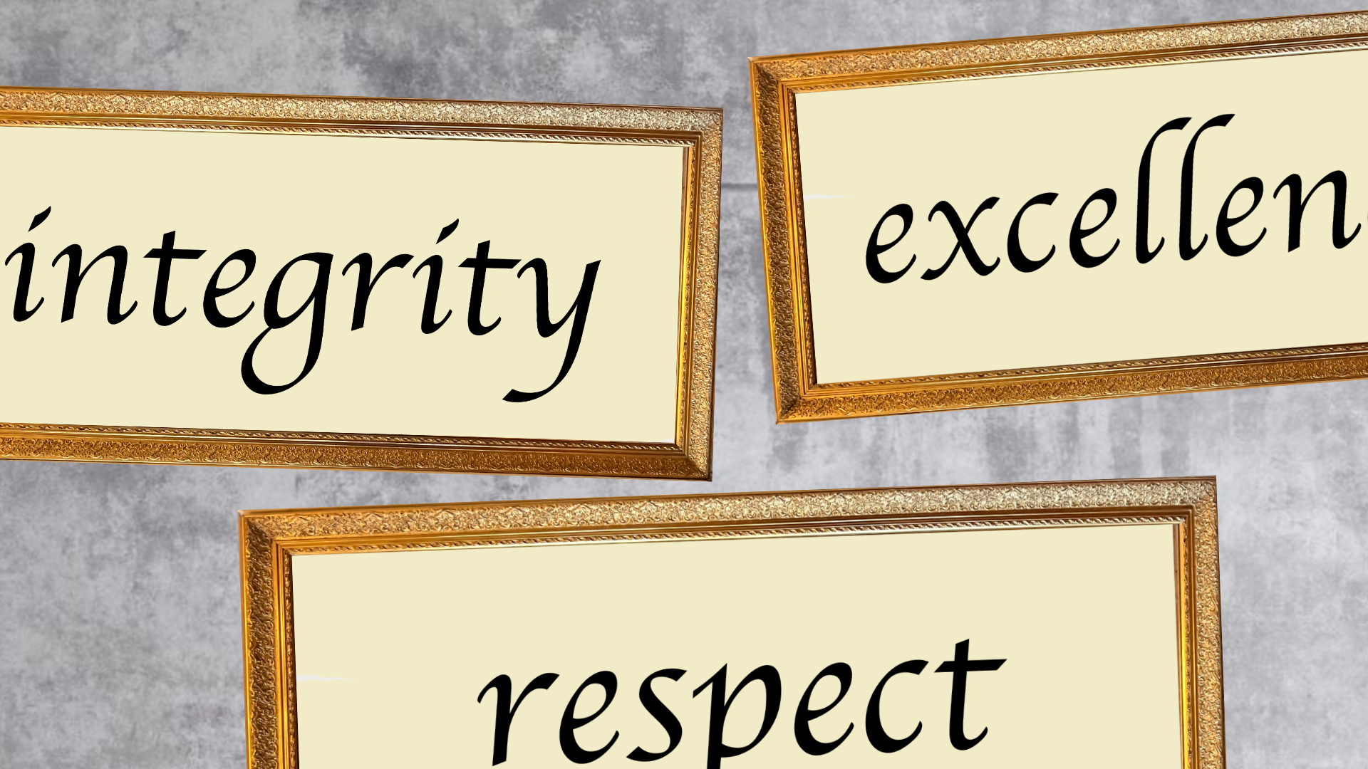 Values collecting dust on the wall